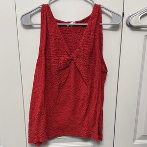 a.n.a Red Twist-Front Tank Top